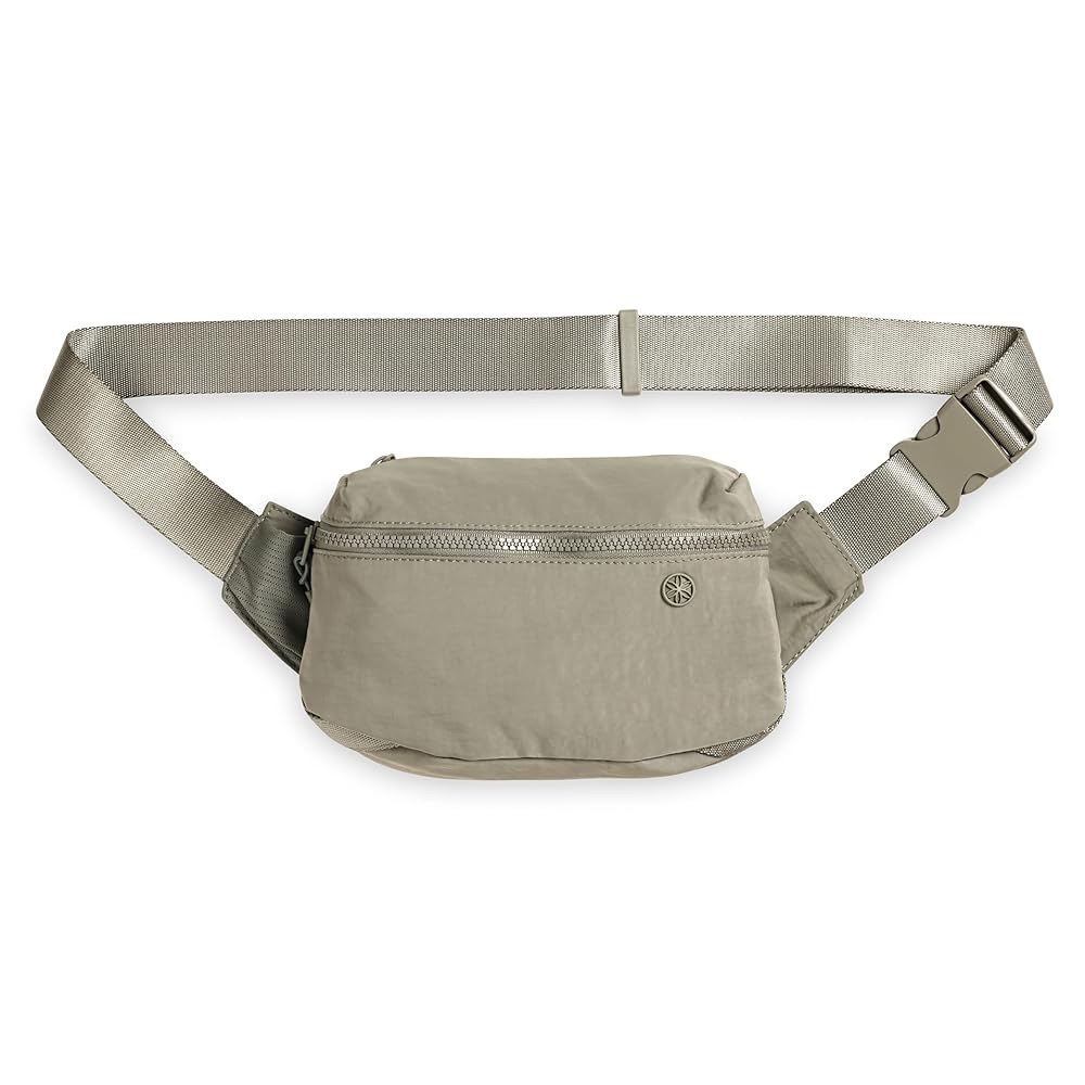 GAIAM Light Gray Nylon and Polyester Fabric Crossbody